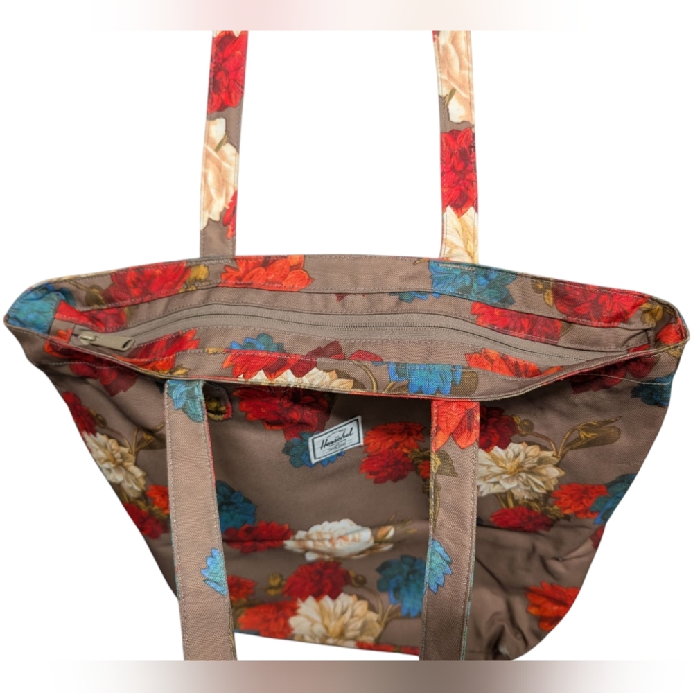 Herschel Floral Zipper Tote Bag - Picture 9 of 13